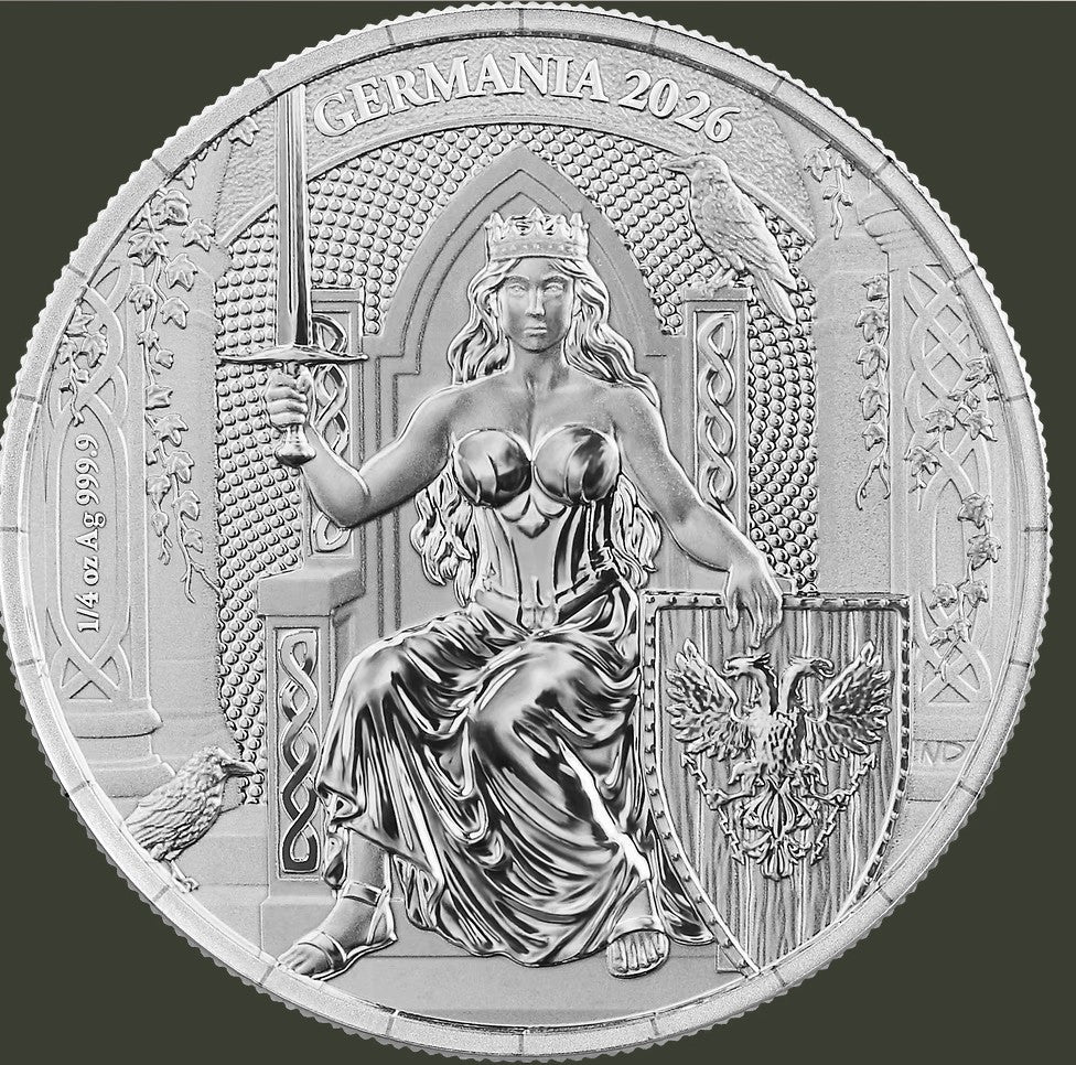 2026 Germania 1/4 oz Silver coins Ag 999.9 BU