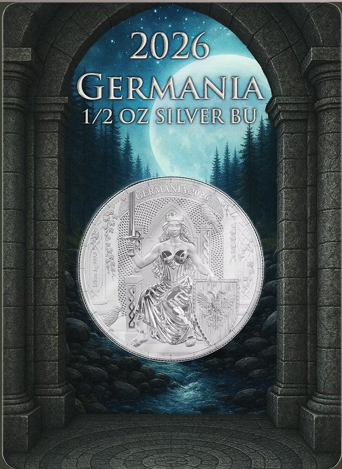 2026 Germania 1/2 oz Silver coins Ag 999.9 BU