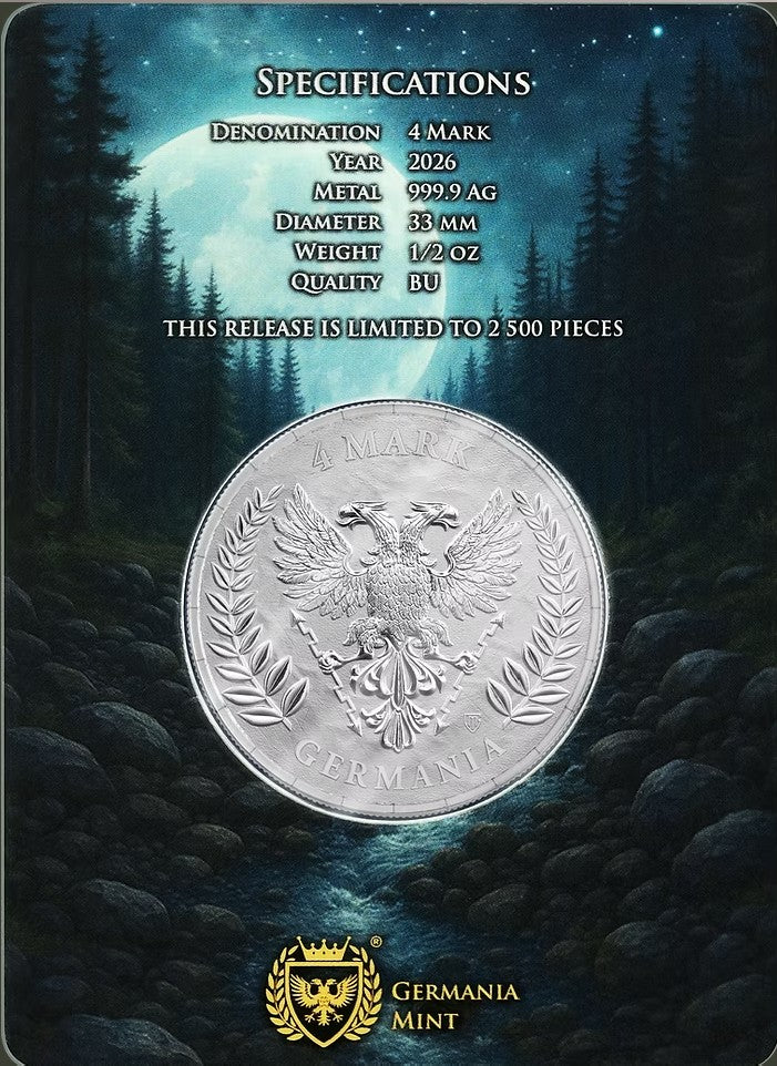 2026 Germania 1/2 oz Silver coins Ag 999.9 BU