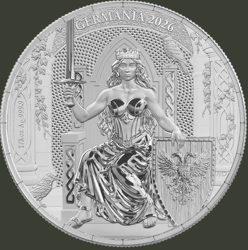 2026 Germania 1/2 oz Silver coins Ag 999.9 BU