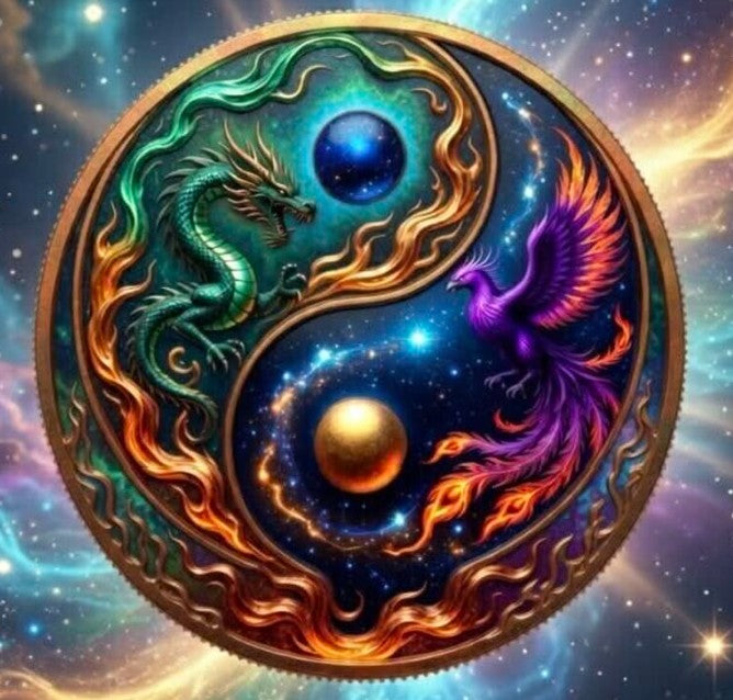 Dragon vs Phoenix 10 oz Copper Round