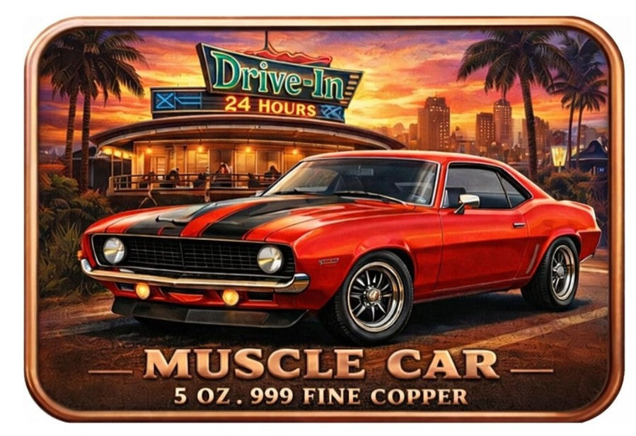 PTM Automotives Muscle Car 5 oz Colorized Copper