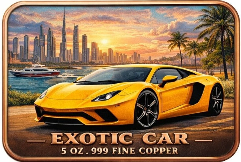 PTM Automotives Exotic Car 5 oz Colorized Copper