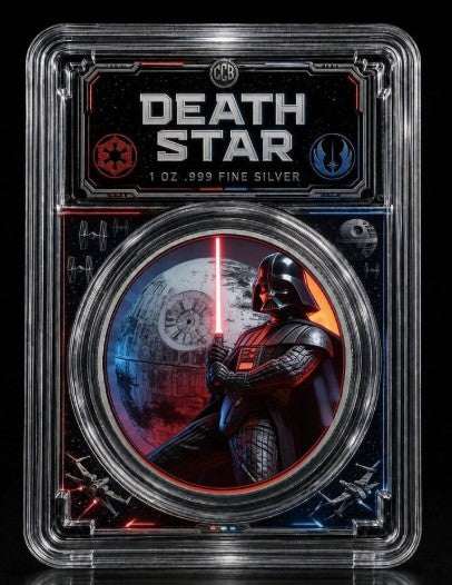 PRESALE ONLY - Darth Vader & Death Star 1 oz Silver Coin in Slab
