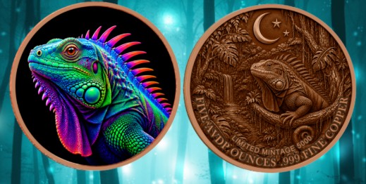 PRESALE ONLY - Mystic Night Iguana 5 oz Copper