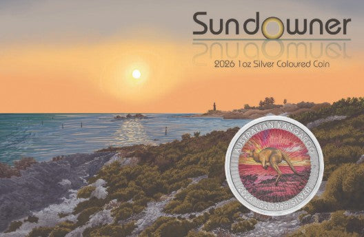PRESALE ONLY - 2026 Australia Kangaroo Sundown Edition 1 oz Silver in Card