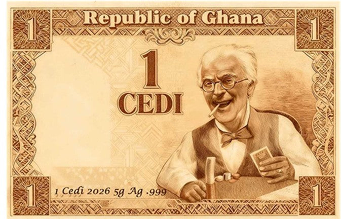 PRESALE ONLY -A FRIEND IN NEED 5g Silver Foil 1 Cedi Ghana 2026