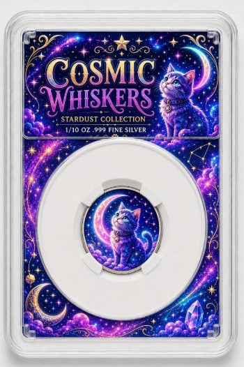 PRESALE ONLY 2026 Cosmic Whiskers 1/10 oz Silver Coin in Slab