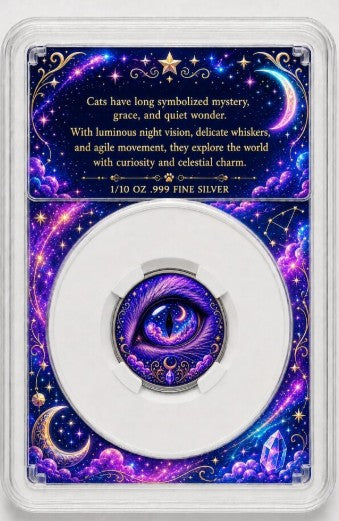 PRESALE ONLY 2026 Cosmic Whiskers 1/10 oz Silver Coin in Slab