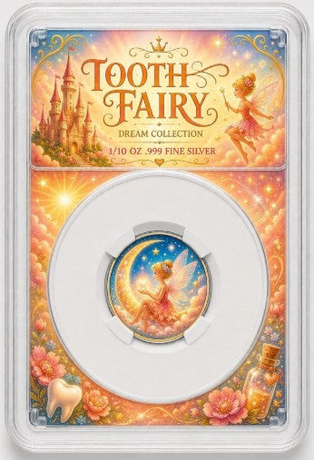 PRESALE ONLY - Toothy Fairy 1/10 oz Silver Round - 6 Different Colours!