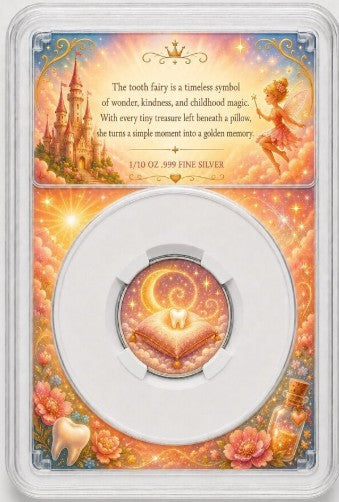 PRESALE ONLY - Toothy Fairy 1/10 oz Silver Round - 6 Different Colours!