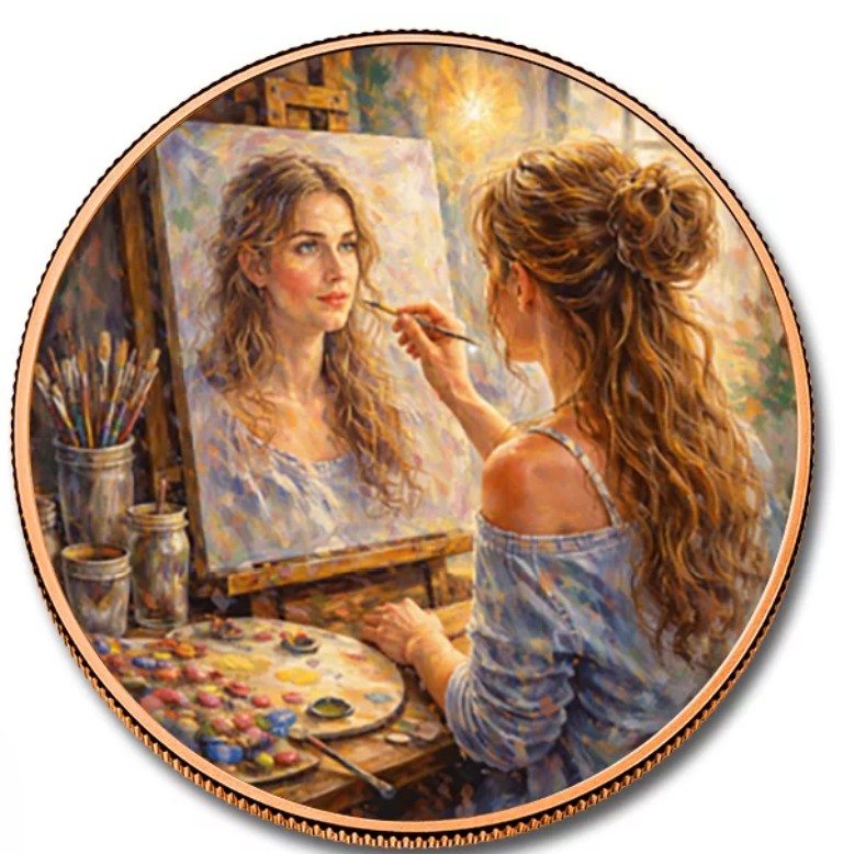 PRESALE ONLY - Painter’s Reflection 5 oz Colorized Copper Round (New in Capsule)