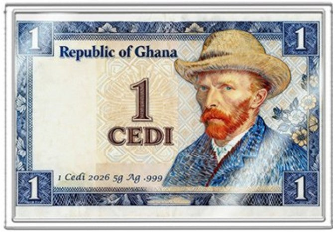 2026 Ghana Van Gogh Starry Night Over the Rhone 5g Silver Foil