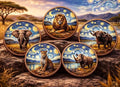 2026 African Big Five Starry Night Fusion 5 x 1 oz 999 Copper Set in Blister