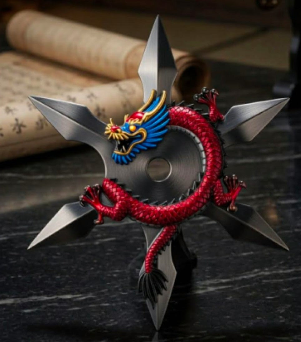 Imperial Red Ninja Star Dragon 2 oz Copper