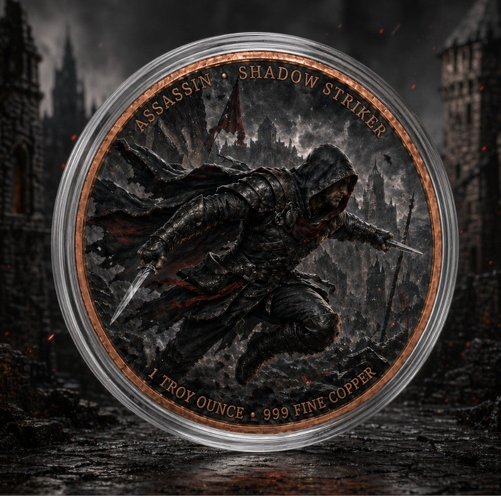 PRESALE ONLY - Assassin vs Templar Infinity Copper Coin Pair | 2 x 1 Troy Ounce COPPER
