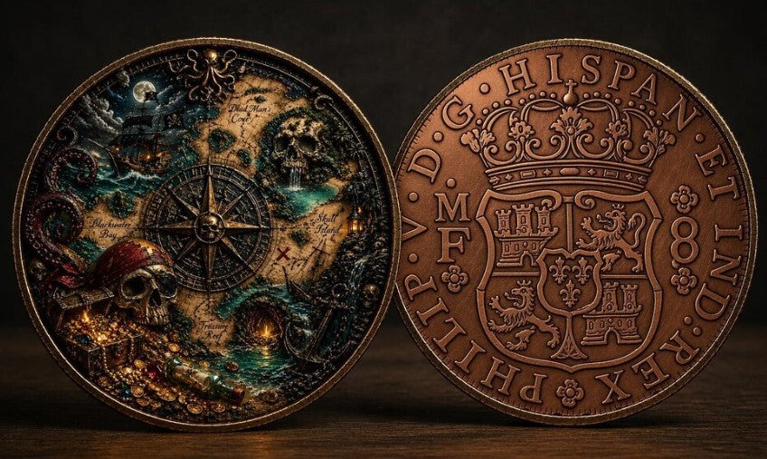 PRESALE ONLY - Cursed Pirate Treasure 1 oz Copper