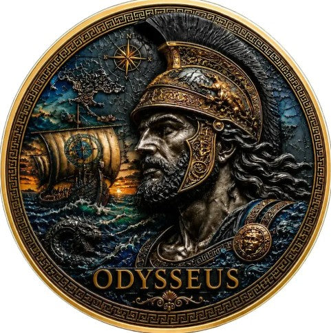 PRESALE ONLY - 2026 Odysseus King of Ithaca 1 Kilo Colorized Copper