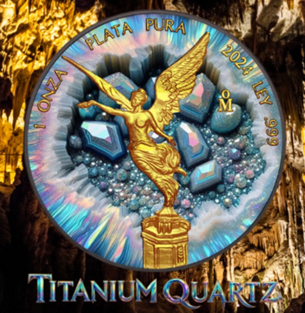 PRESALE ONLY - TITANIUM QUARTZ - Crystal Cavern Series - 1 Oz Silver .999 | 2024 |