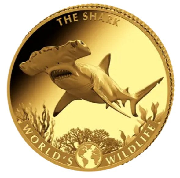 PRESALE ONLY - 0.5 g Gold Coin - World's Wildlife - Shark - 2026