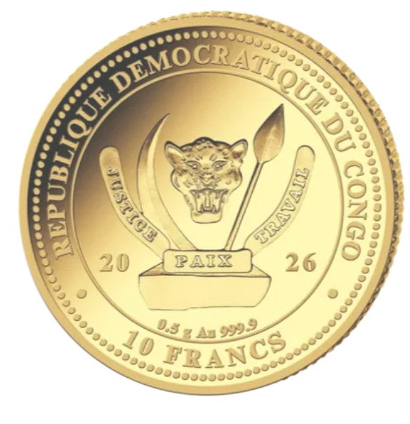PRESALE ONLY - 0.5 g Gold Coin - World's Wildlife - Shark - 2026