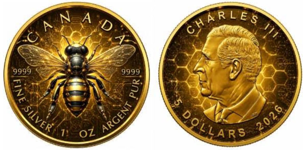 PRESALE ONLY - 2026 Maple The Golden Bee Edition 1 oz Silver Coin