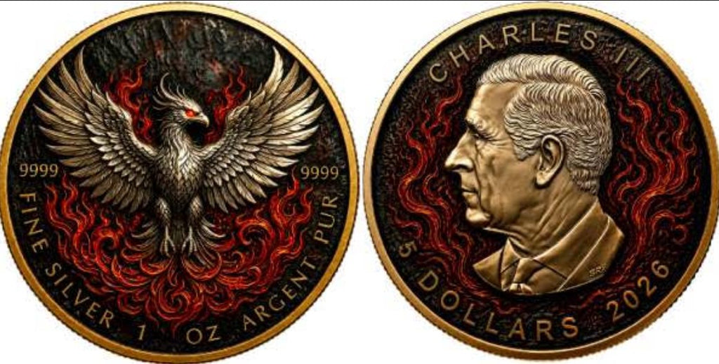 PRESALE ONLY - PHOENIX RISING 1 Oz Silver Maple Leaf 2026