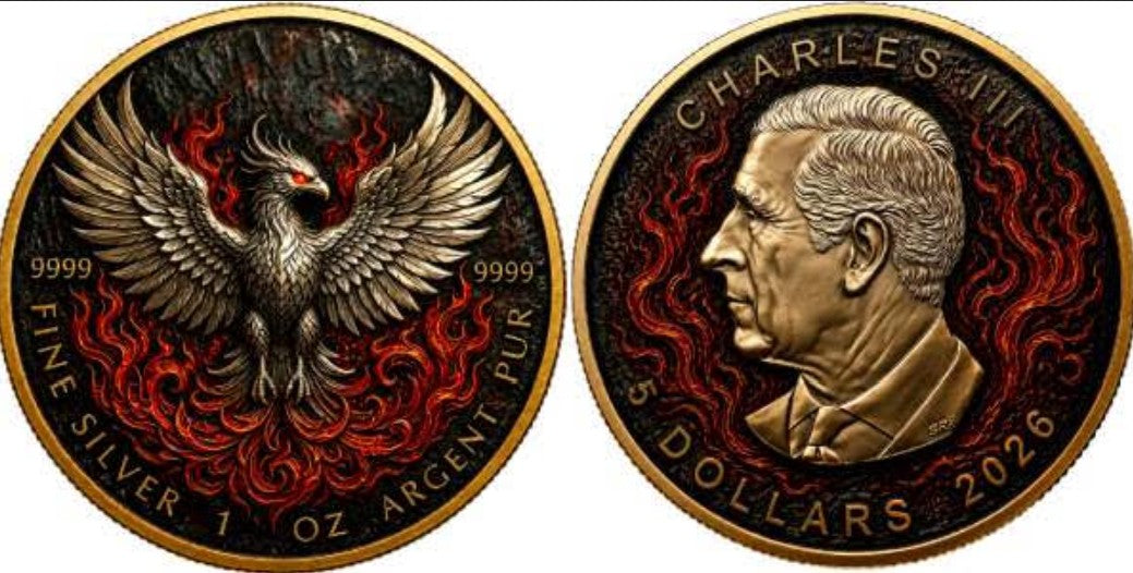 PRESALE ONLY - PHOENIX RISING 1 Oz Silver Maple Leaf 2026