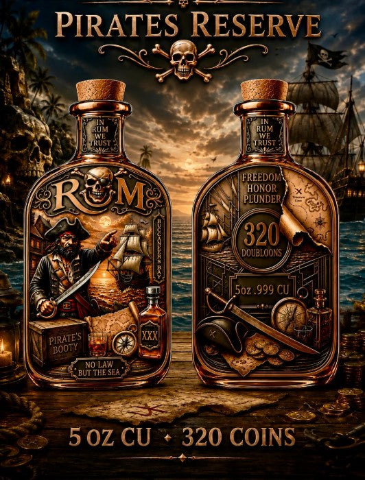 PRESALE ONLY - The Pirates Reserve 5oz Copper