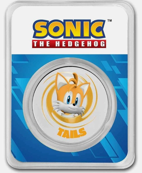 SONIC - 2023 Tails Colorized 1 oz Silver Round – With TEP