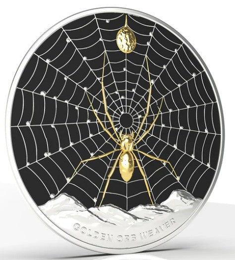 2026 Pitcairn $5 Golden Orb Spider 1oz Silver Proof Coin