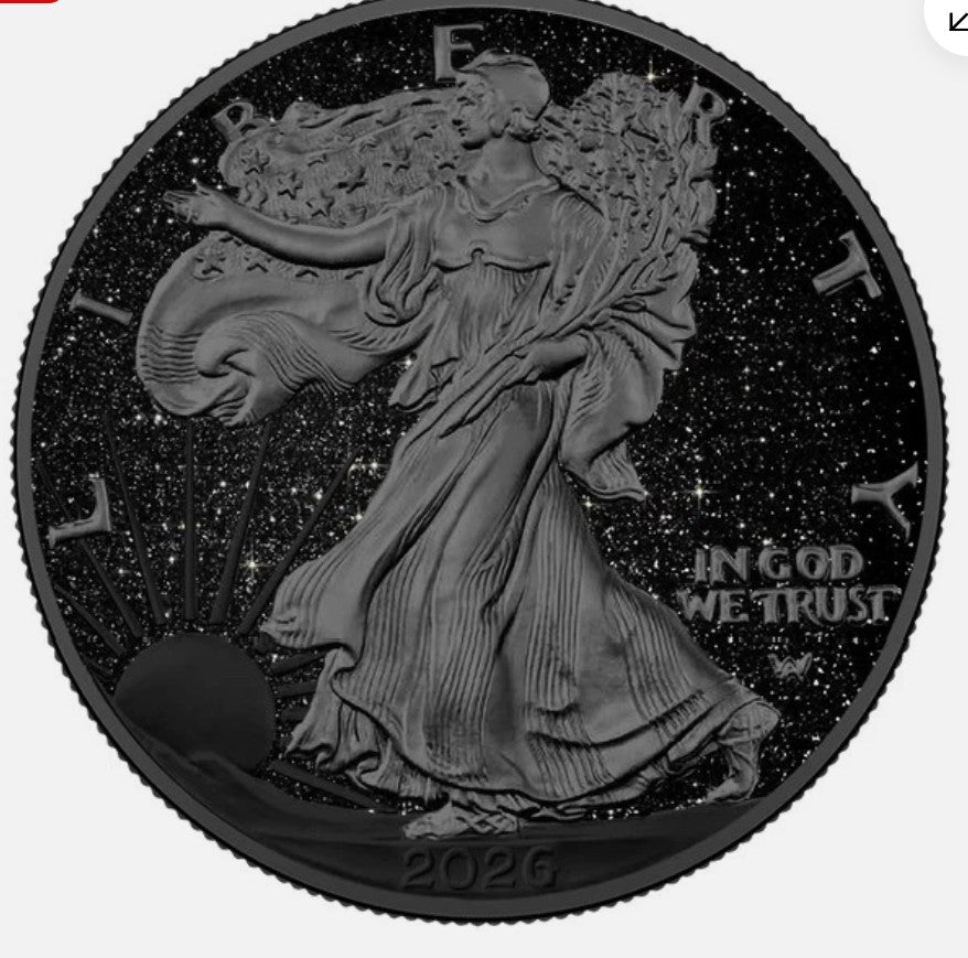 2026 US Eagle TRIPLE BLACK Diamond Edition 1 Oz Silver Coin 1$ 250 Mintage