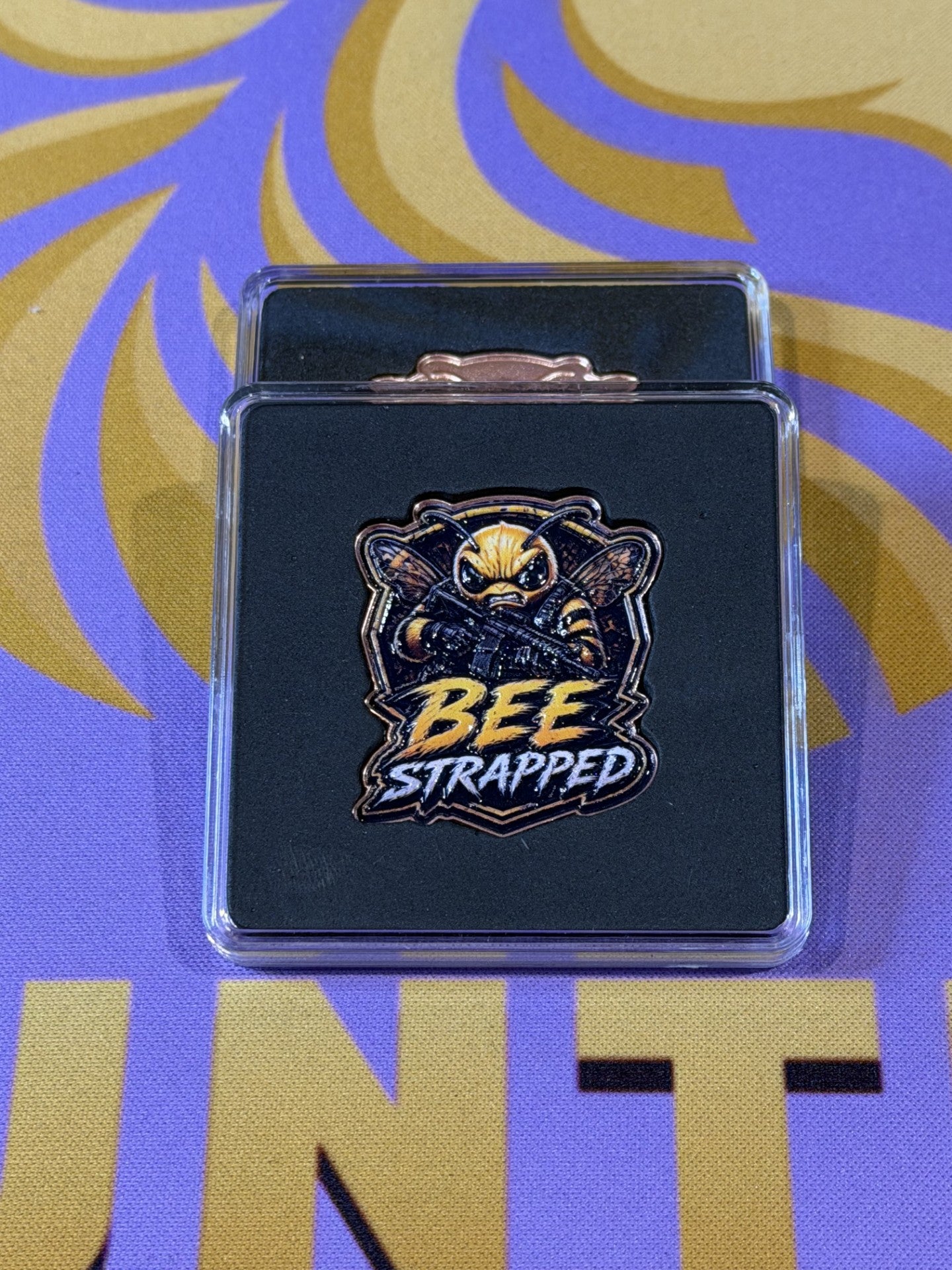 Bee Strapped Colorized 1 oz Copper