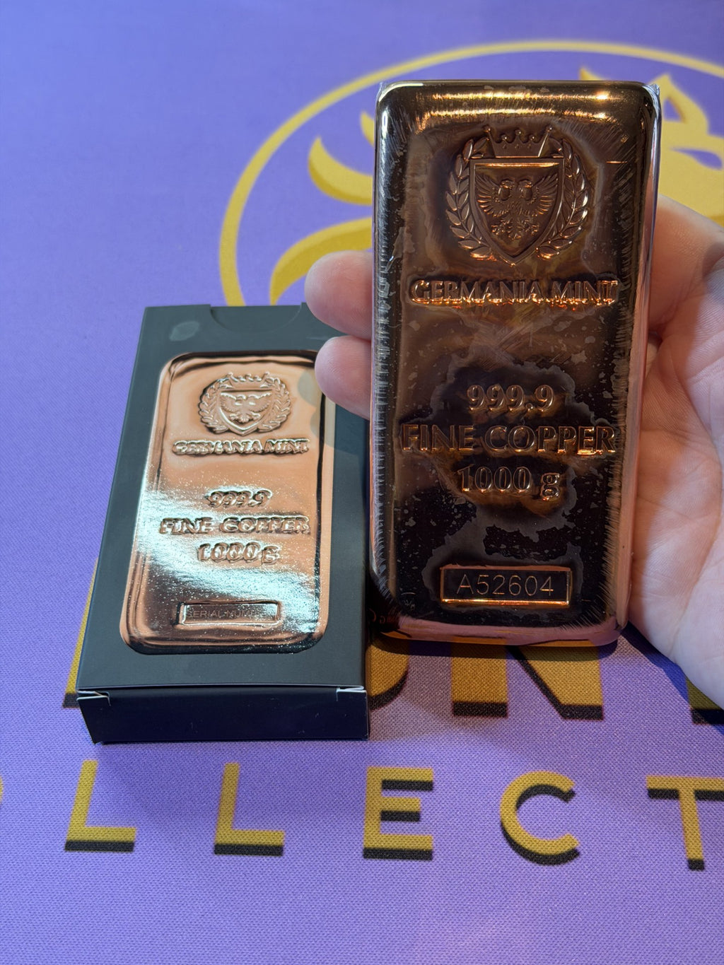 1 x Germania Mint -1000g Copper 999.9 Cast Bar