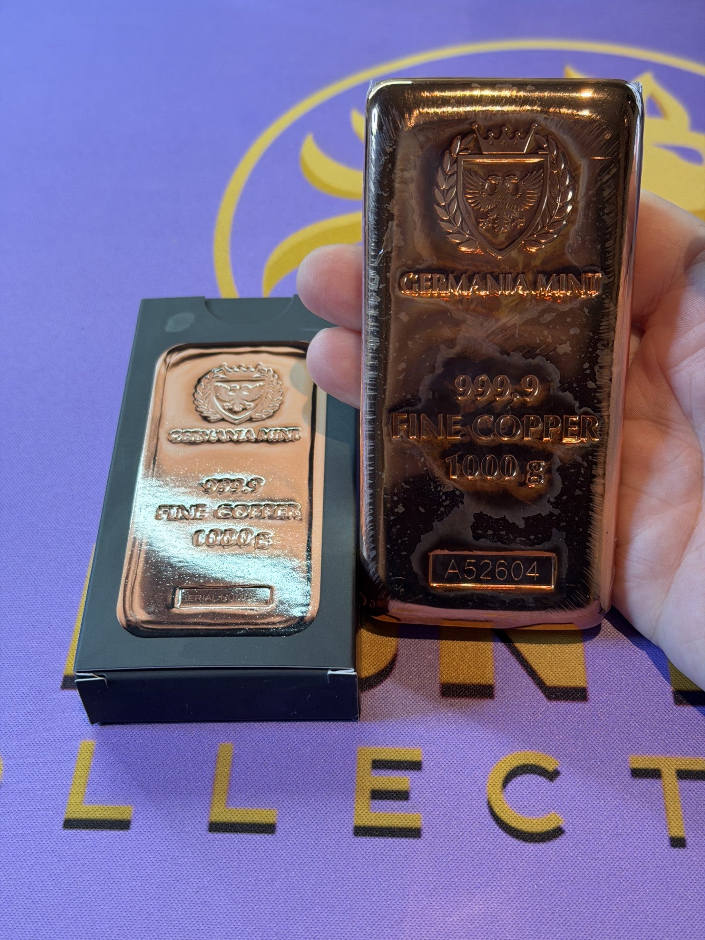 1 x Germania Mint -1000g Copper 999.9 Cast Bar